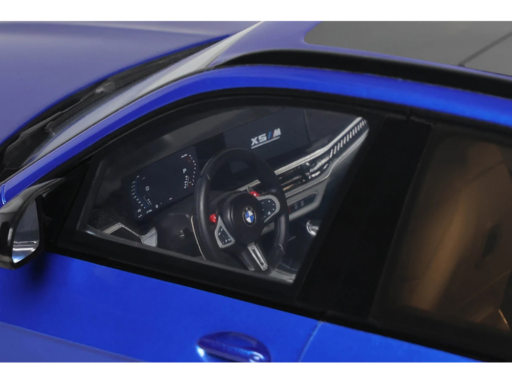 2023 BMW X5 M Competition Blue Metallic with Black Top 1/18 Model