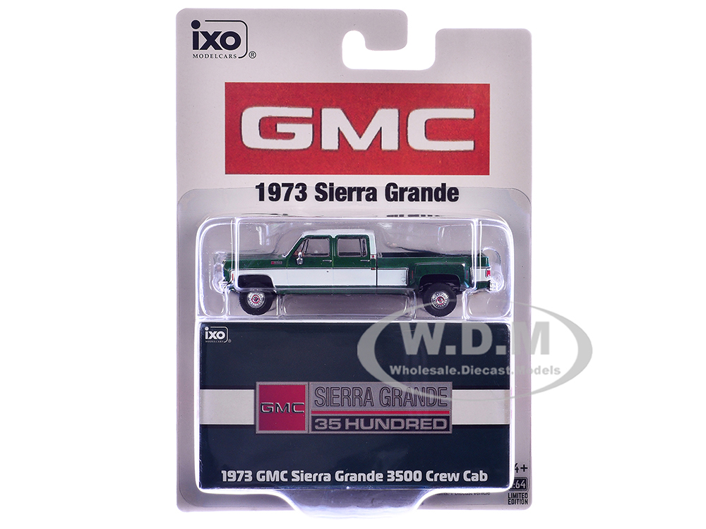 1973 GMC Sierra Grande 3500 Crew Cab Dually Pickup Truck Green and
