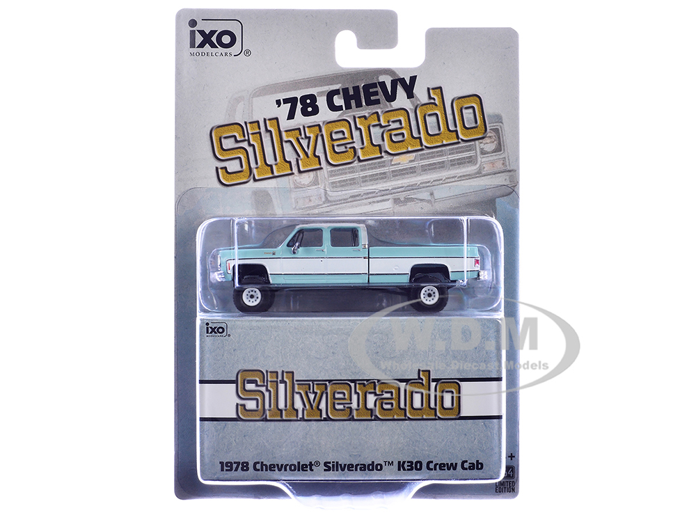 1978 Chevrolet Silverado K30 Crew Cab Pickup Truck Light Blue and
