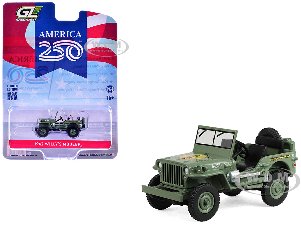 1942 Willy's MB Jeep Olive Green 