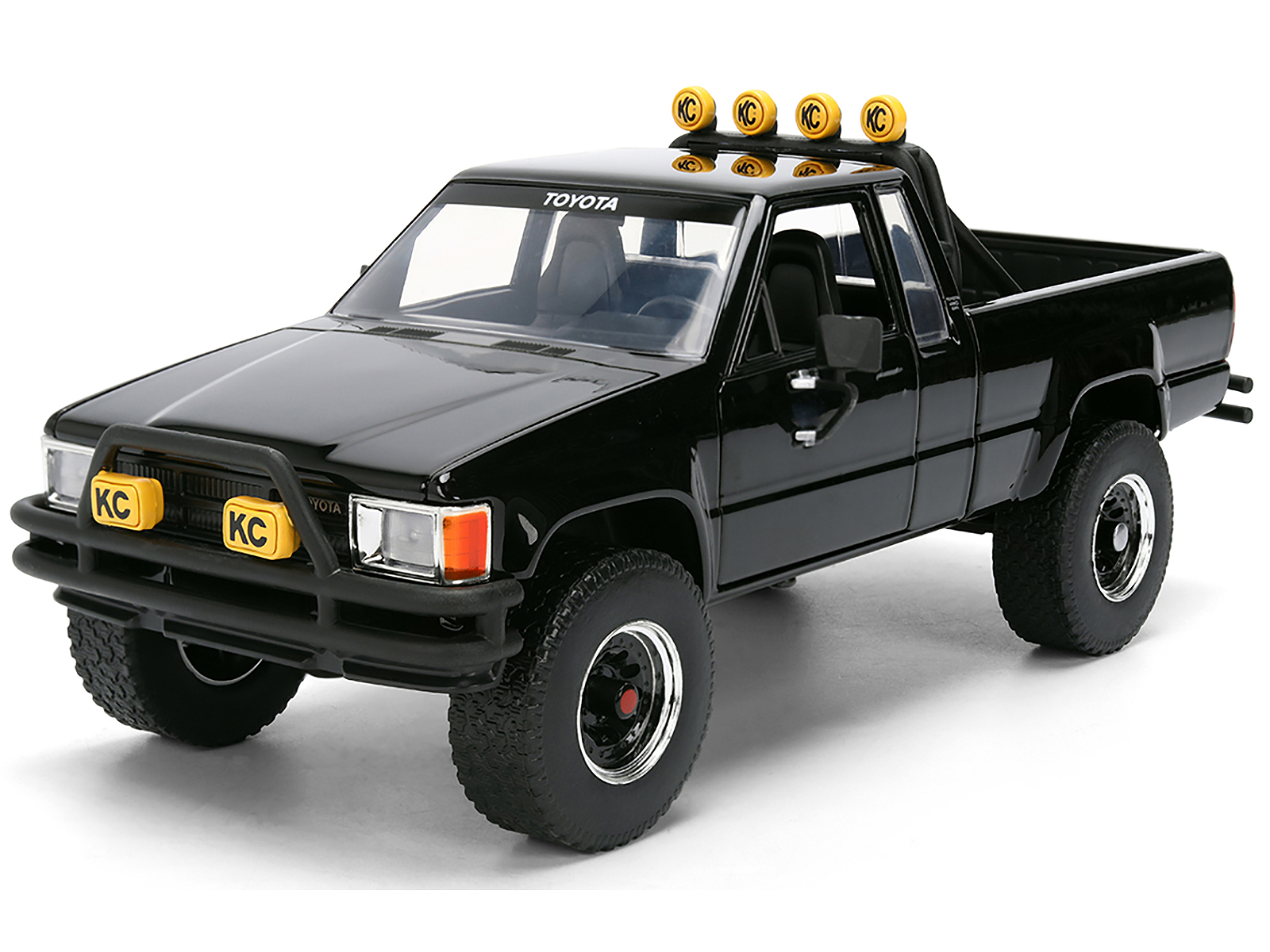 1985 Toyota SR5 Pickup Truck Black with Marty's Skateboard 