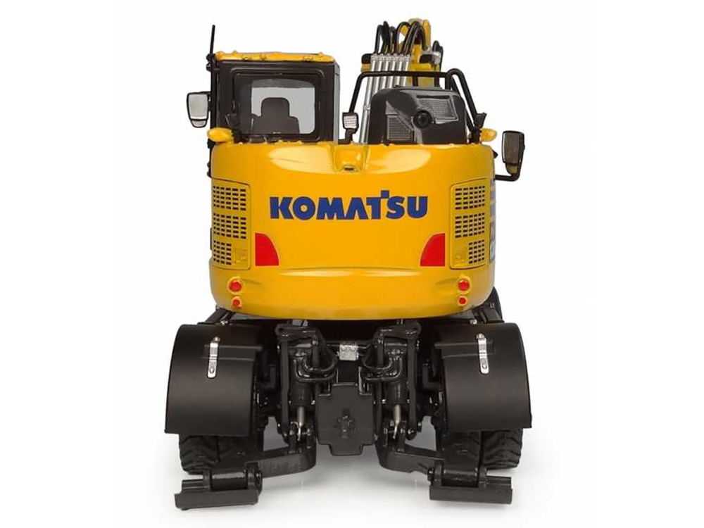 Komatsu PW138MR-11 Wheeled Excavator Yellow 1/32 Diecast Model by