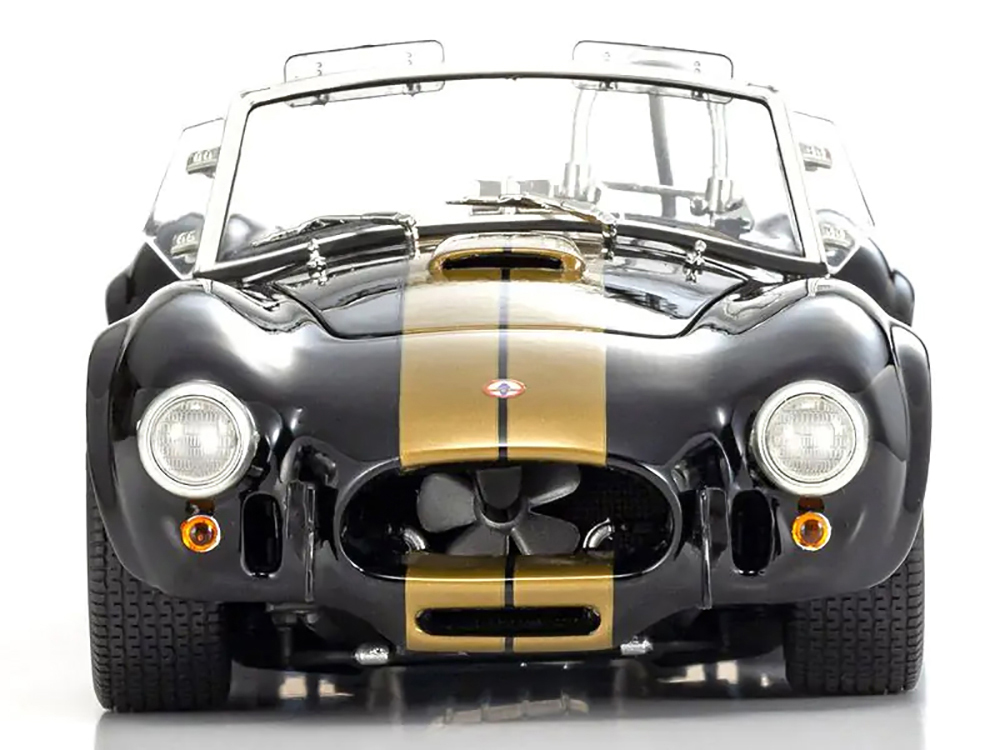 Shelby Cobra 427 S/C Black with Gold Stripes 1/18 Diecast Model
