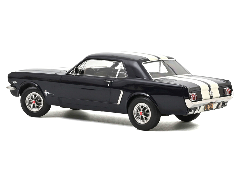 1965 Ford Mustang Hardtop Coupe Nightmist Blue Metallic with White