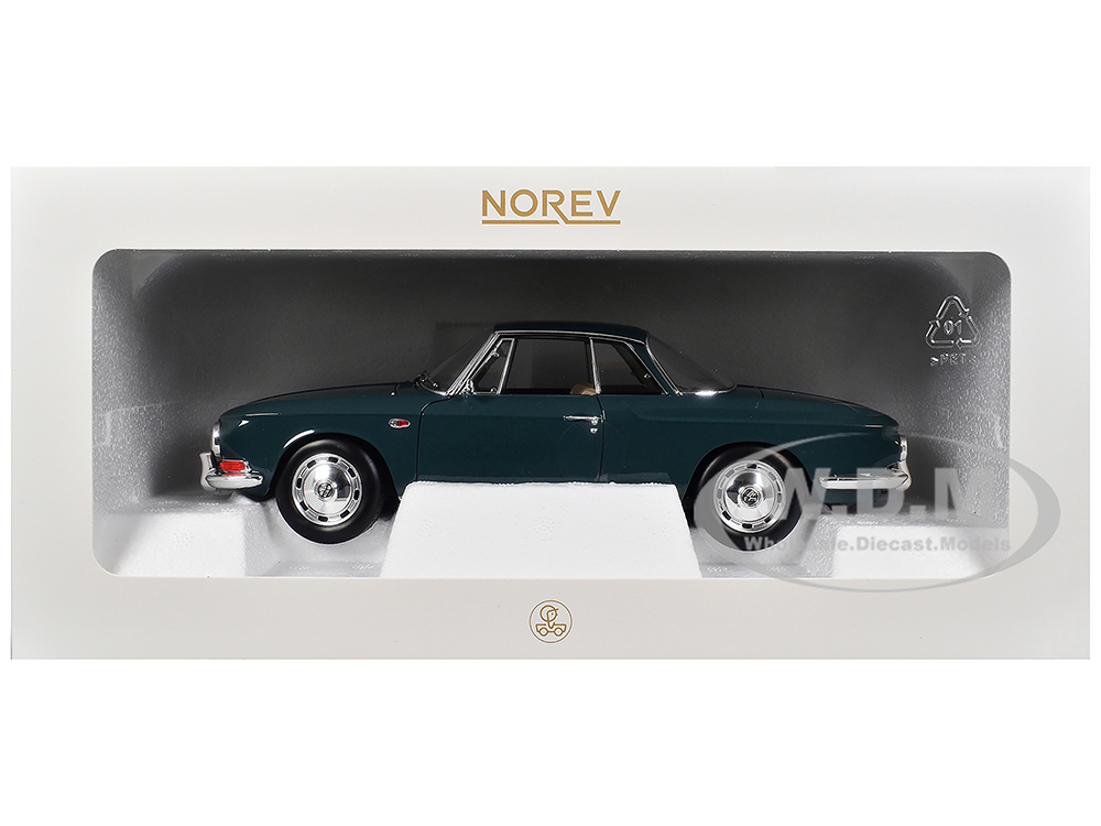 1963 Volkswagen Karmann Ghia 1500 Smaragd Green 1/18 Diecast Model
