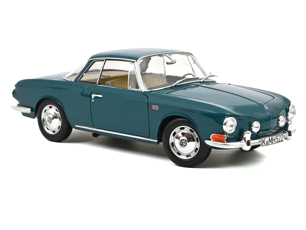 1963 Volkswagen Karmann Ghia 1500 Smaragd Green 1/18 Diecast Model