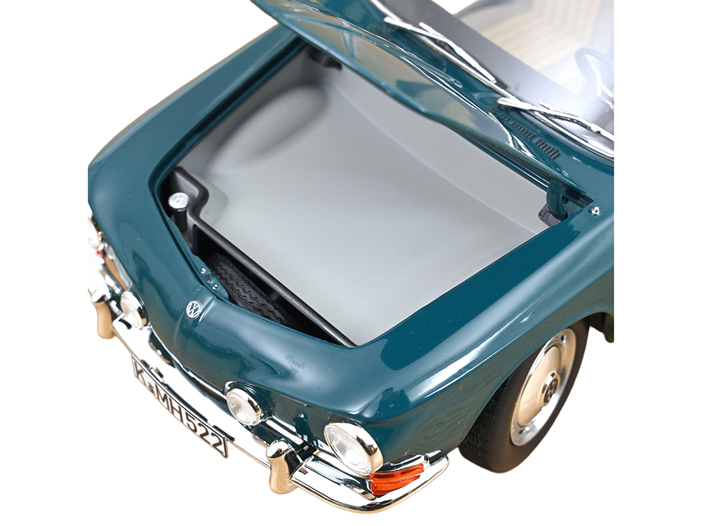 1963 Volkswagen Karmann Ghia 1500 Smaragd Green 1/18 Diecast Model