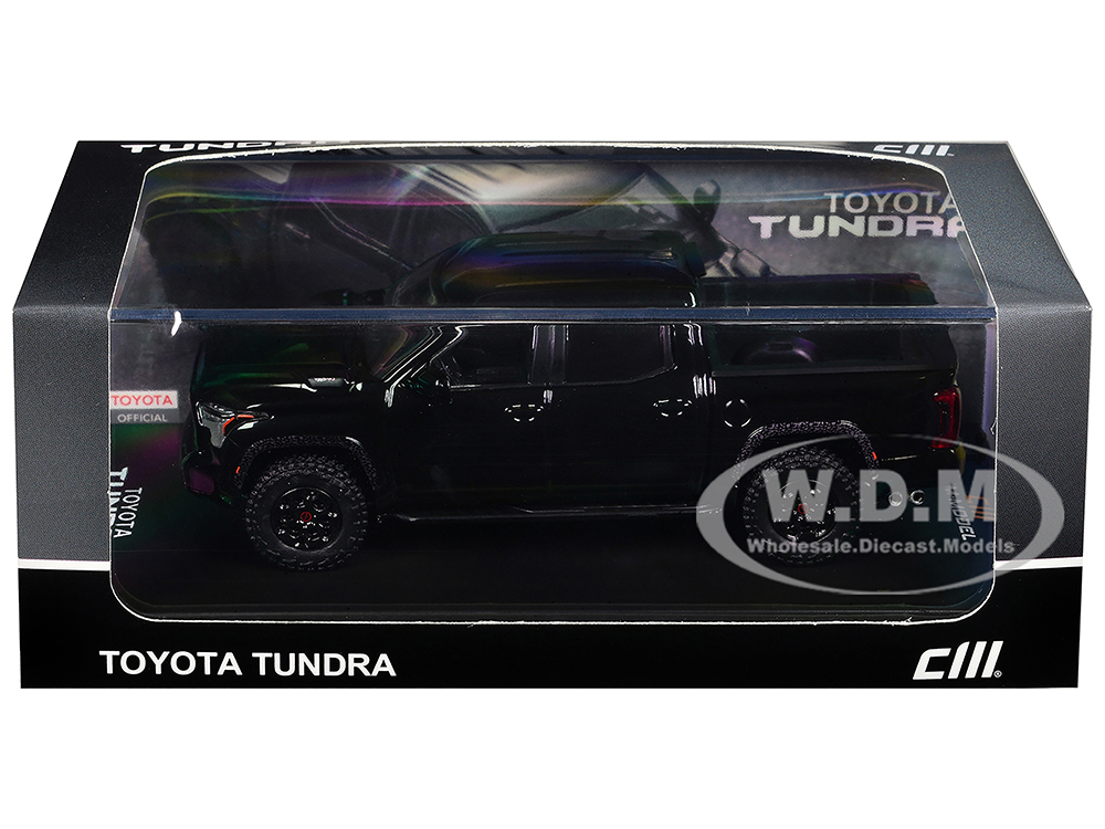 Toyota Tundra Pickup Truck Black 1/64 Diecast Model Car by CM Model