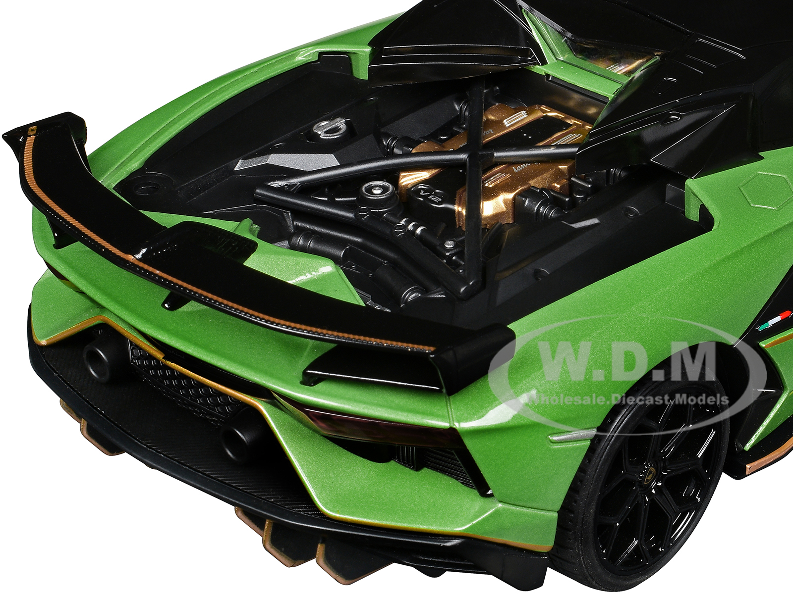 Lamborghini Aventador SVJ Roadster Green Metallic with Carbon Top