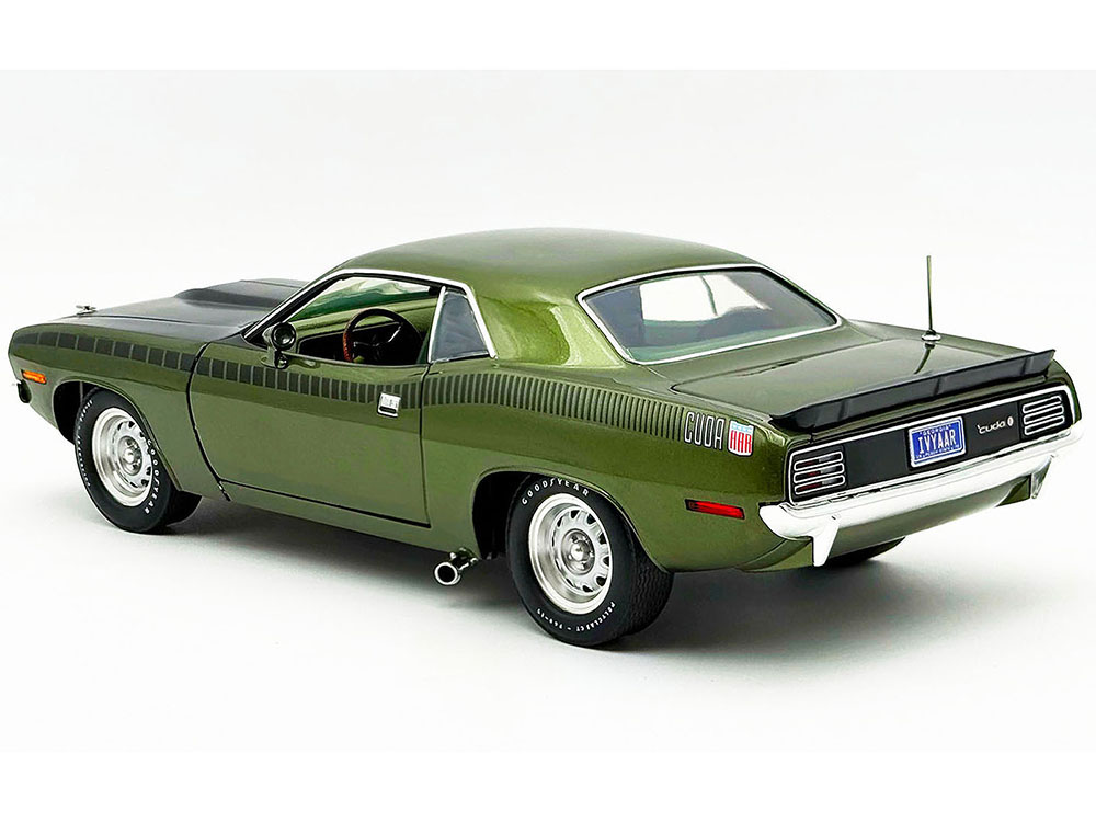 1970 Plymouth AAR Cuda Ivy Green Metallic with Black Stripes and