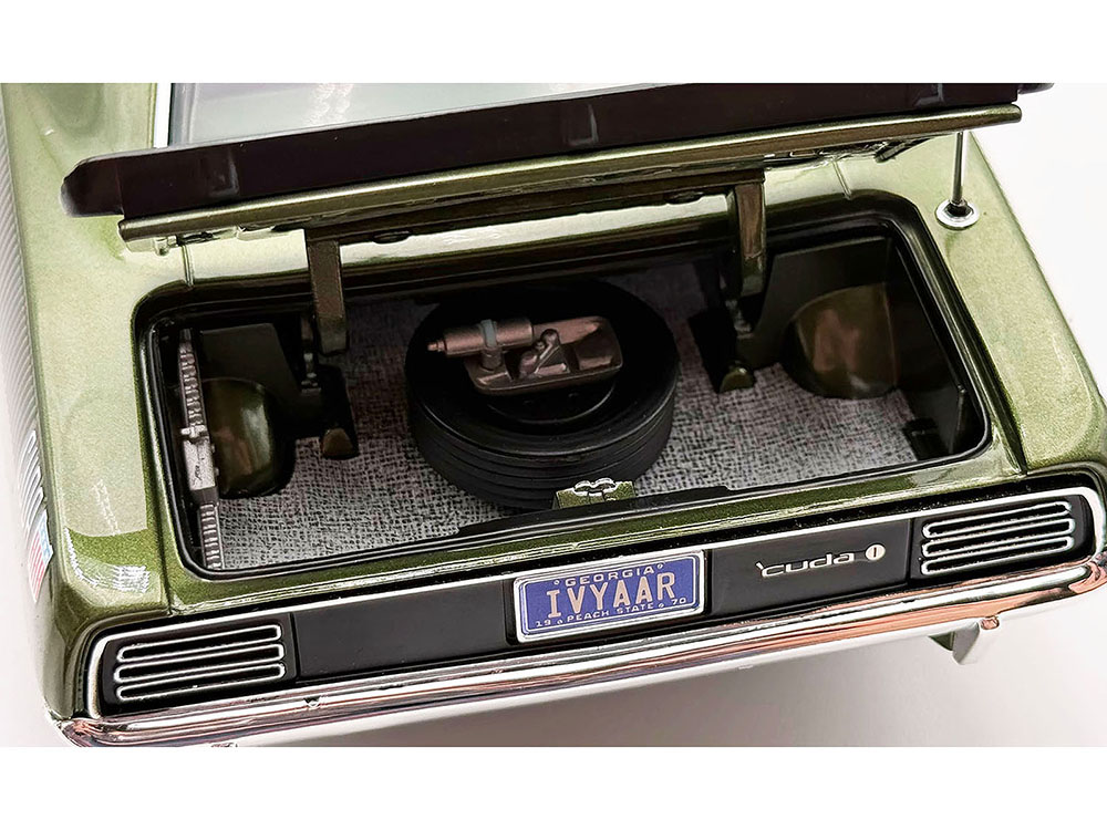 1970 Plymouth AAR Cuda Ivy Green Metallic with Black Stripes and