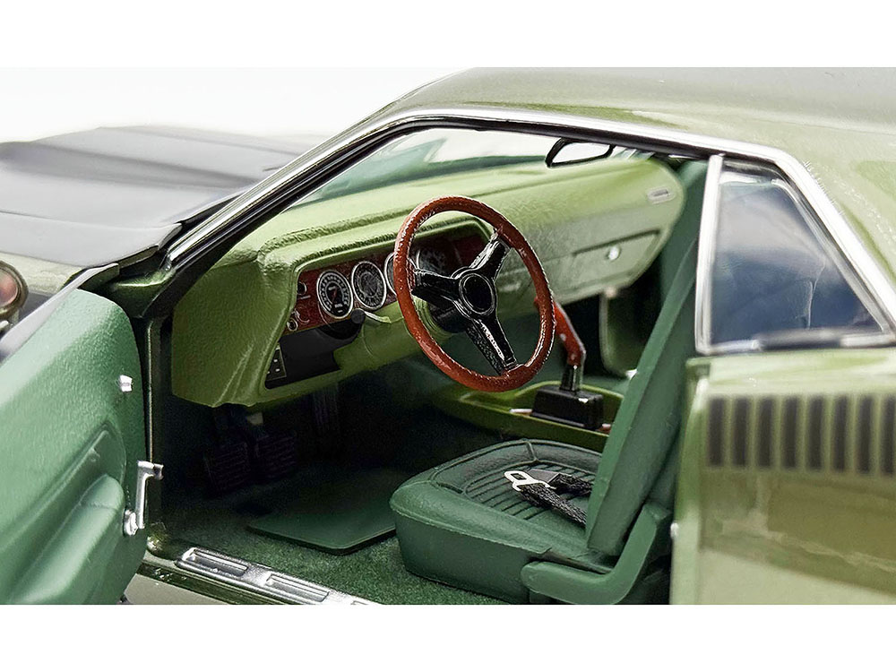 1970 Plymouth AAR Cuda Ivy Green Metallic with Black Stripes and