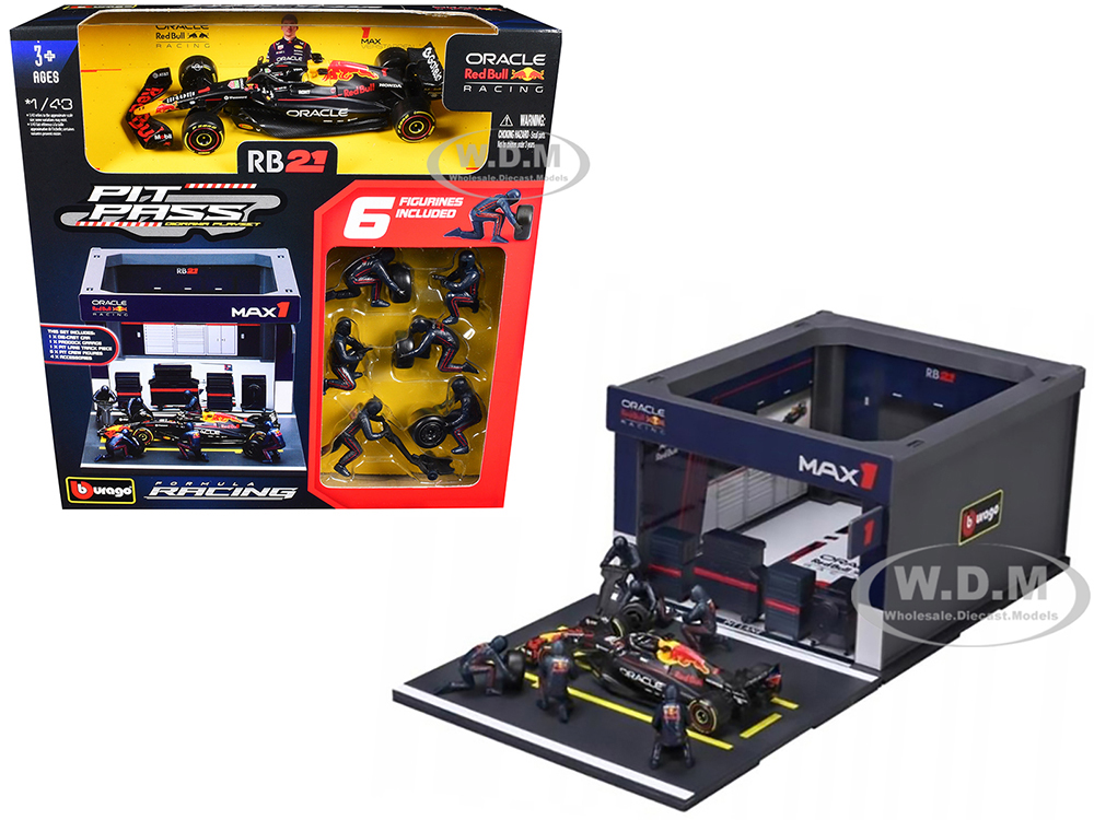 Red Bull Racing Pit Pass Diorama Set with RB21 #1 Max Verstappen