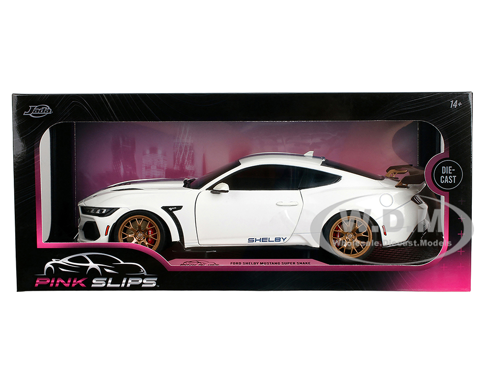 Ford Mustang Shelby Super Snake White Metallic with Blue Stripes