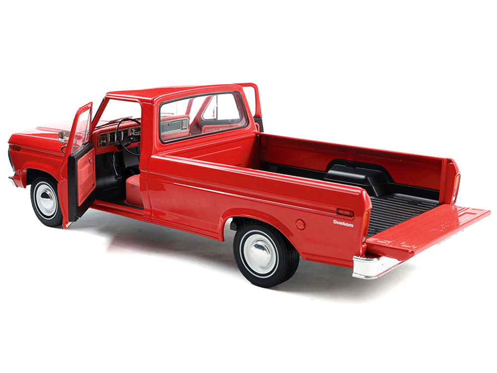 1974 Ford F-100 Pickup Truck Candy Apple Red 1/18 Diecast Model