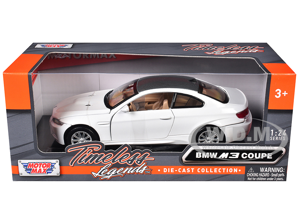 BMW M3 E92 Coupe White 1/24 Diecast Model Car Motormax 73347