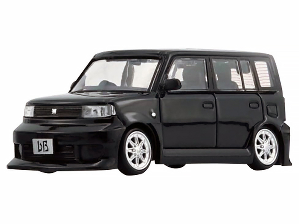 Toyota bB 2000 Van Black with Extra Accessories 1/64 Diecast Model