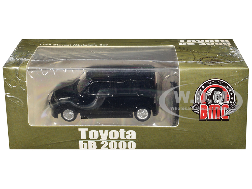 Toyota bB 2000 Van Black with Extra Accessories 1/64 Diecast Model