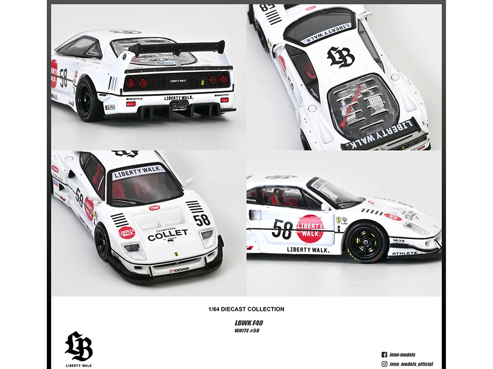 LBWK (Liberty Walk) F40 #58 White with Graphics 