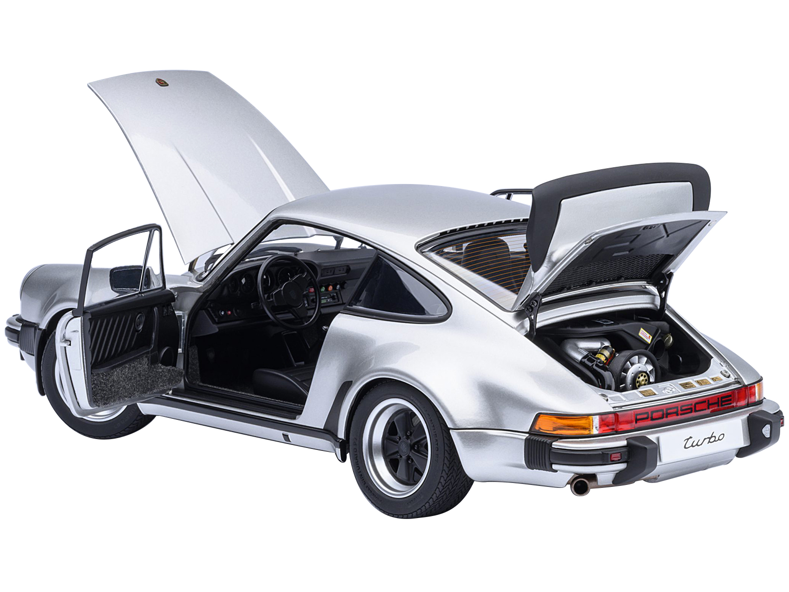 Porsche 911 (930) Turbo 3.0 Silver Metallic 1/18 Model Car by Autoart
