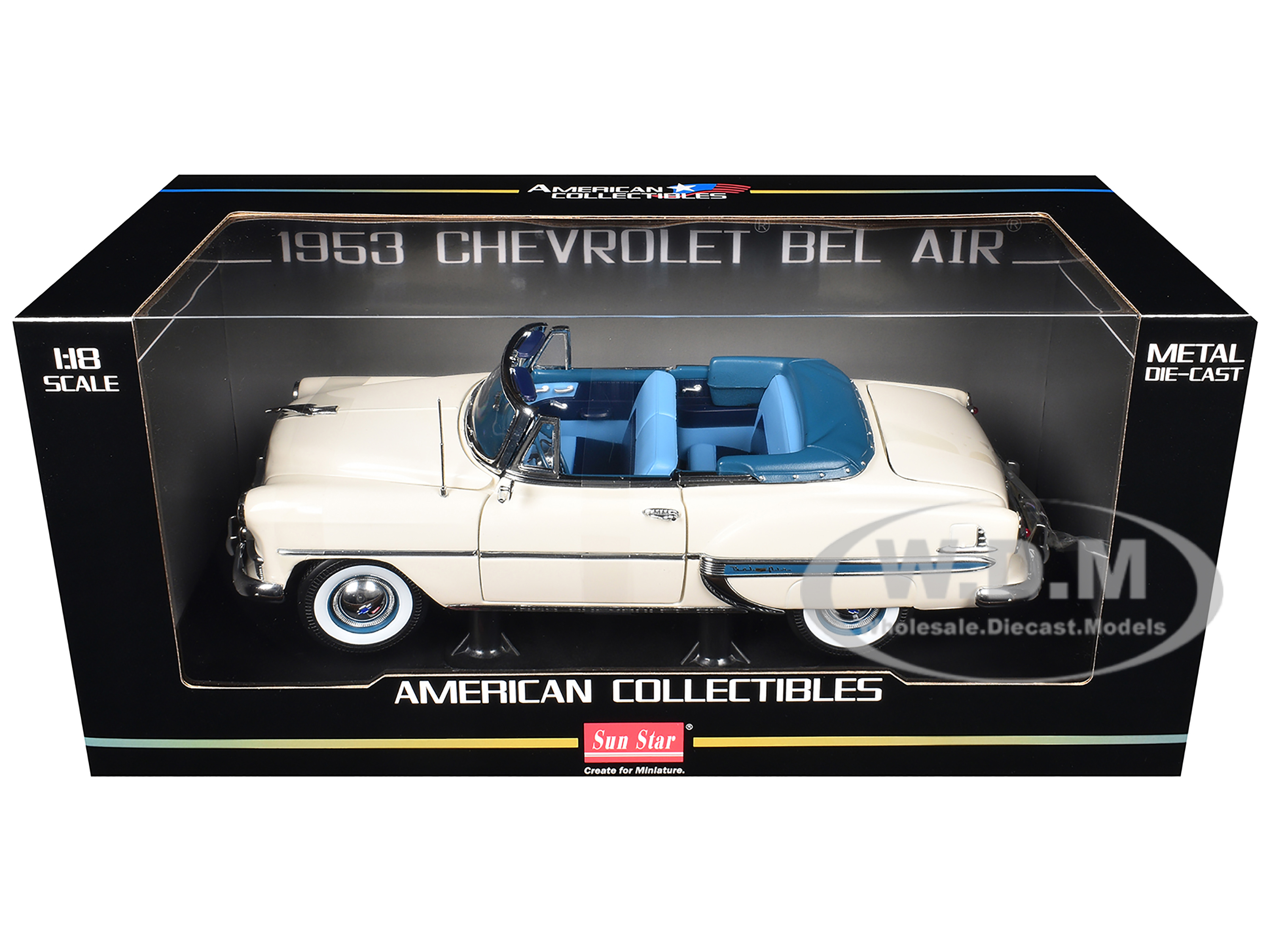 1953 Chevrolet Bel Air Open Convertible White with Blue Interior