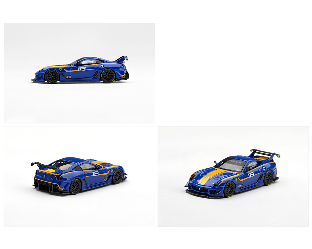 Ferrari 599XX EVO #18 Blue 1/64 Diecast Model Car by BBR