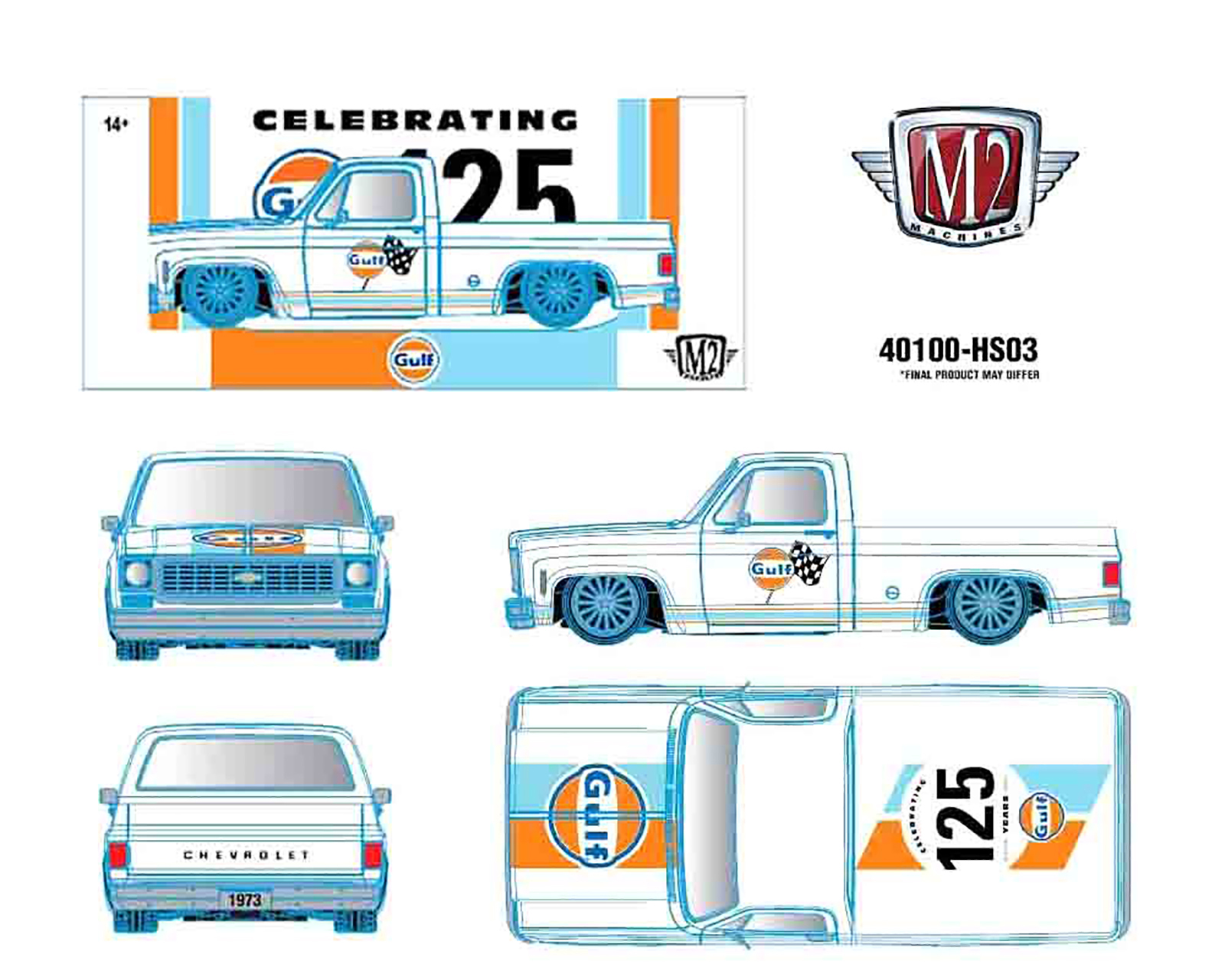 1973 Chevrolet Custom Deluxe 10 Celebrating 125 Years GULF 