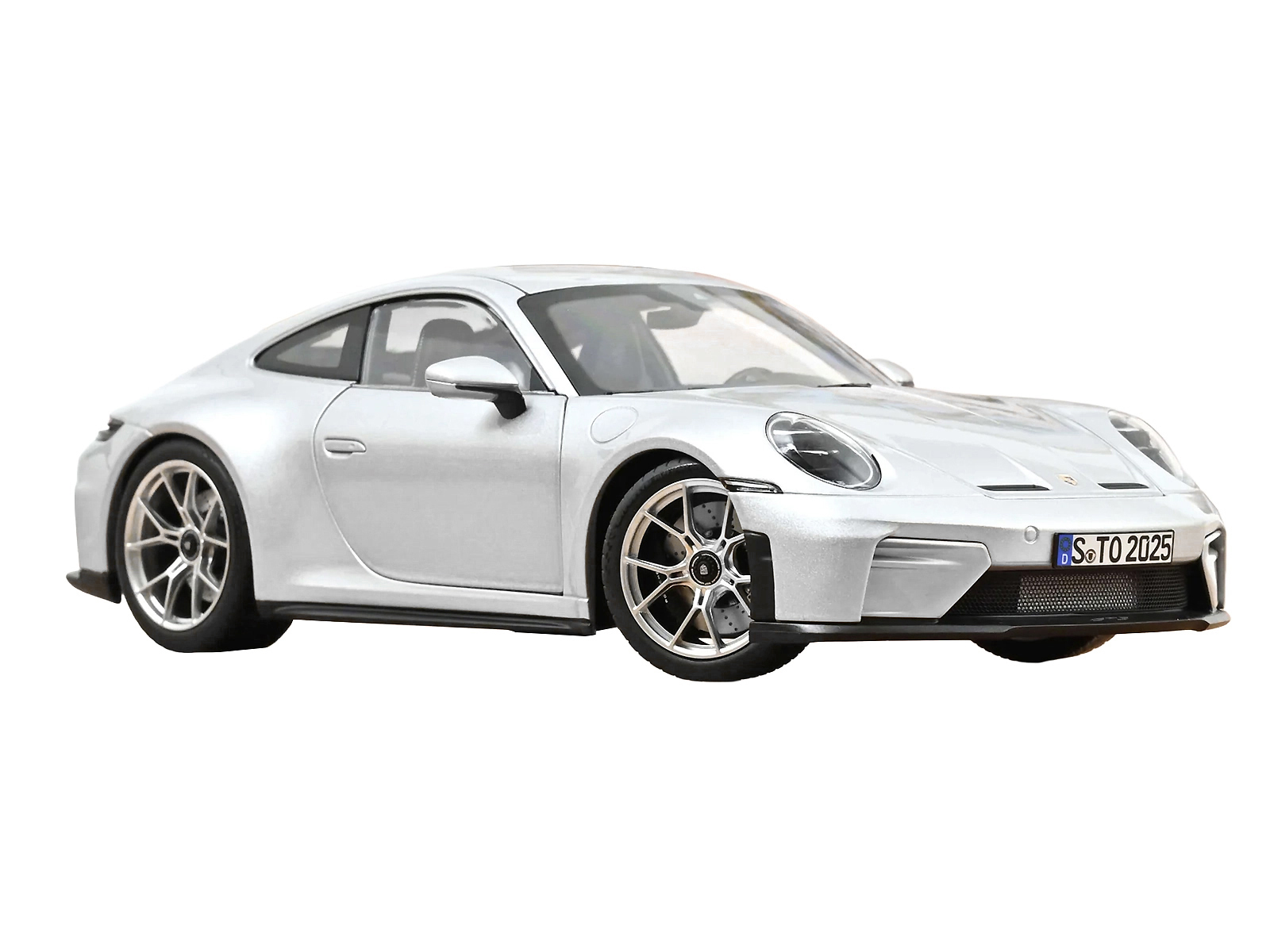 2025 Porsche 911 GT3 Touring GT Silver Metallic 1/18 Diecast Model