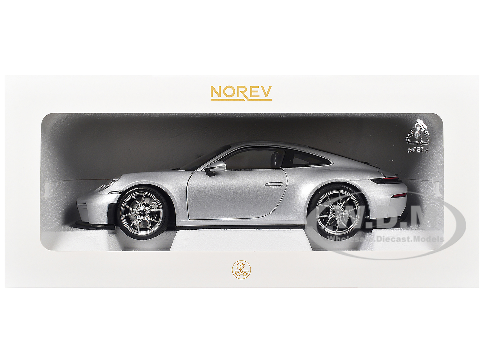 2025 Porsche 911 GT3 Touring GT Silver Metallic 1/18 Diecast Model