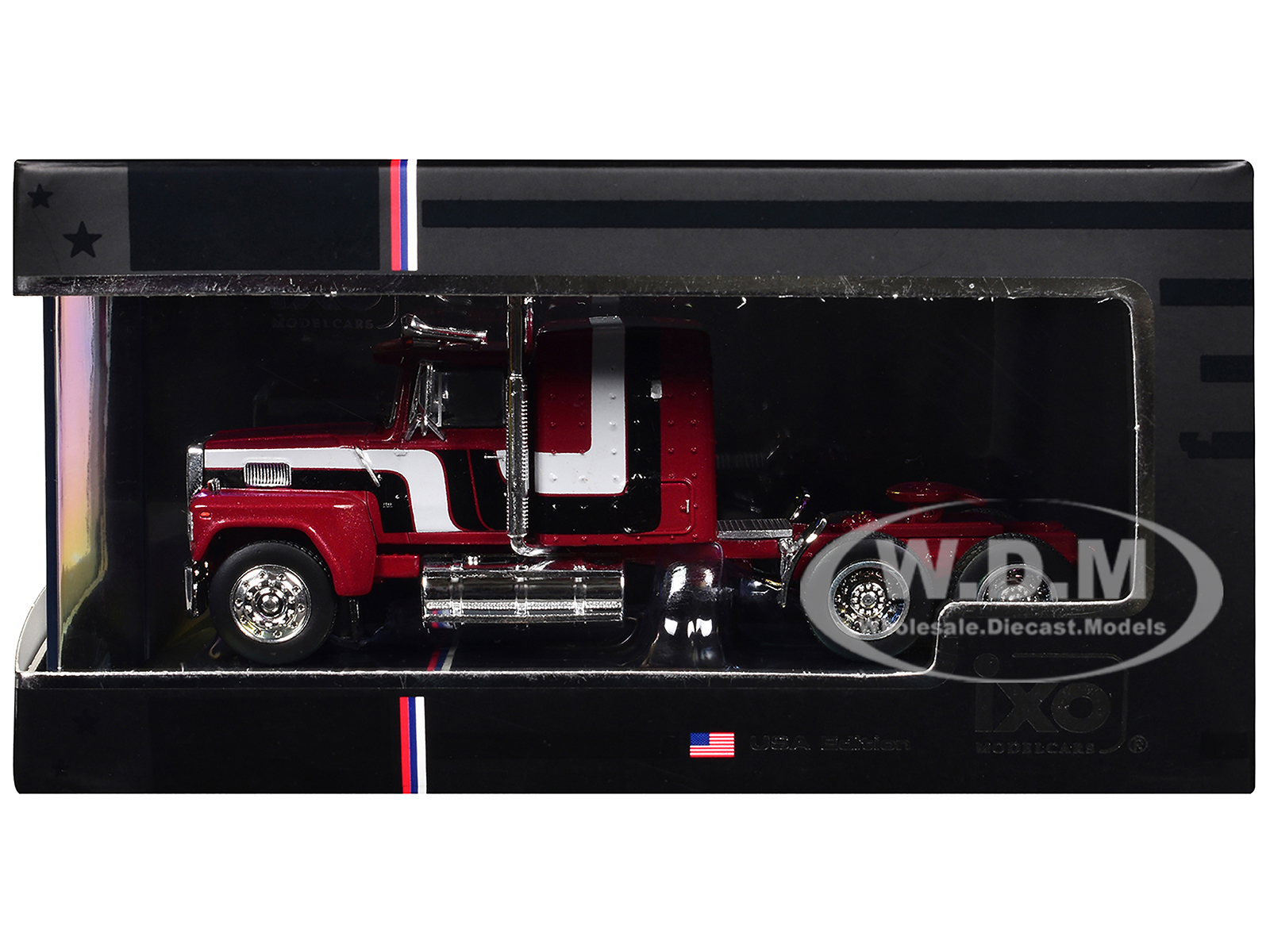 1978 Ford LTL-9000 Truck Tractor Red Metallic with Stripes 1/64
