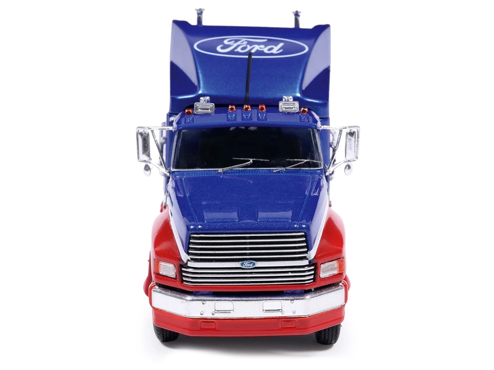 1990 Ford Aeromax Truck Tractor Blue Metallic and Red with White