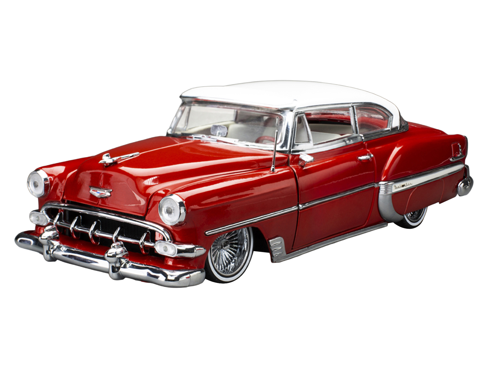 1954 Chevrolet Bel Air Lowrider Red Metallic with White Top and