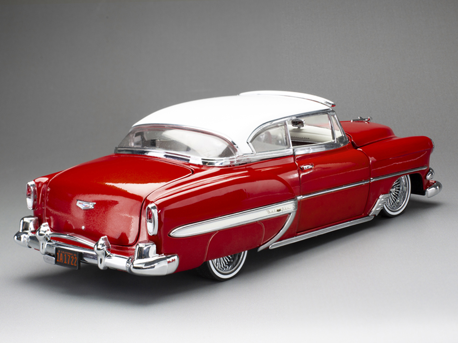1954 Chevrolet Bel Air Lowrider Red Metallic with White Top and