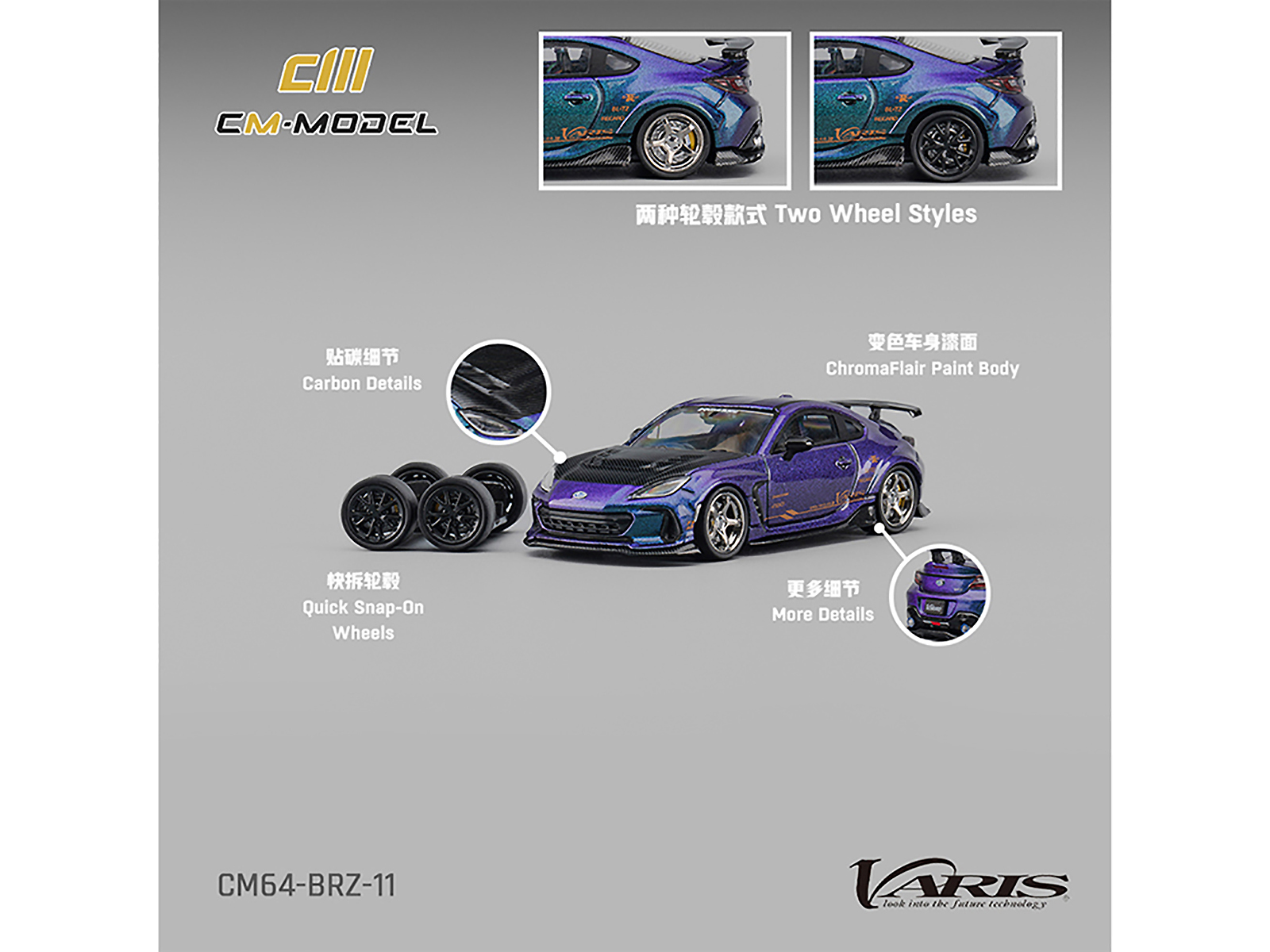 Subaru BRZ Varis Arising-1 RHD (Right Hand Drive) Magic Purple