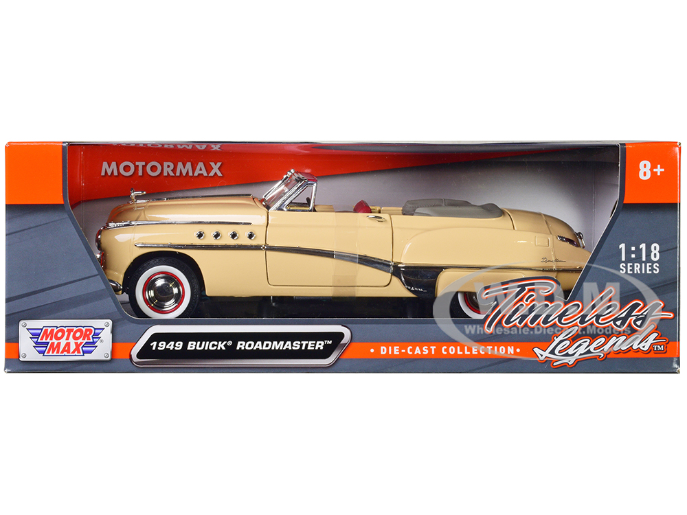 1949 Buick Roadmaster Cream 1/18 Diecast Model Car Motormax 73116