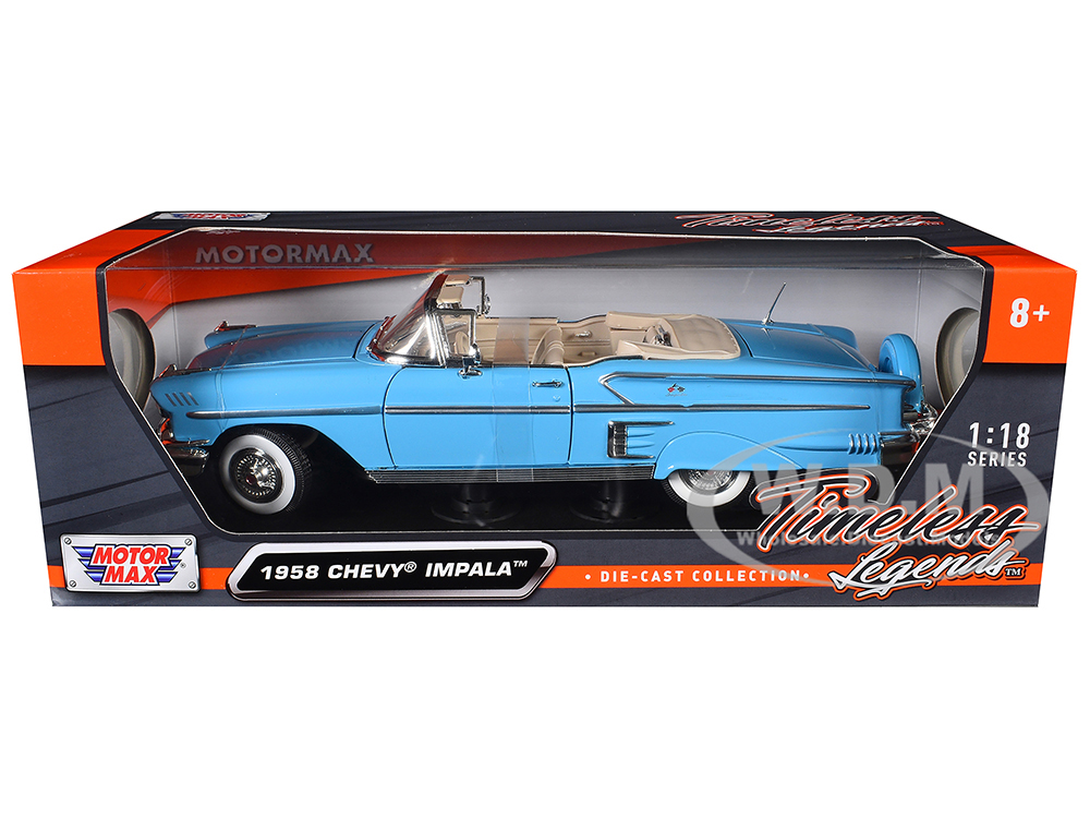 1958 Chevrolet Impala Convertible Light Blue Timeless Classics 1