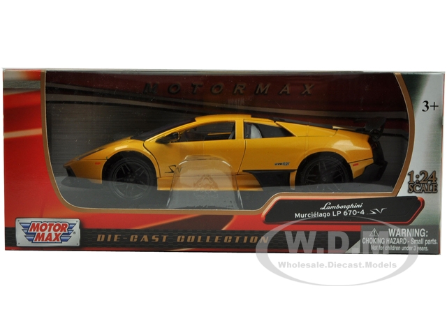 Lamborghini Murcielago LP 670 4 SV Yellow 1/24 Diecast Model Car