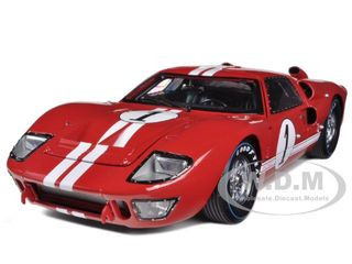 1966 Ford GT-40 MK 2 Red #1 Le Mans 1/18 Diecast Model Car by Shelby Collectibles