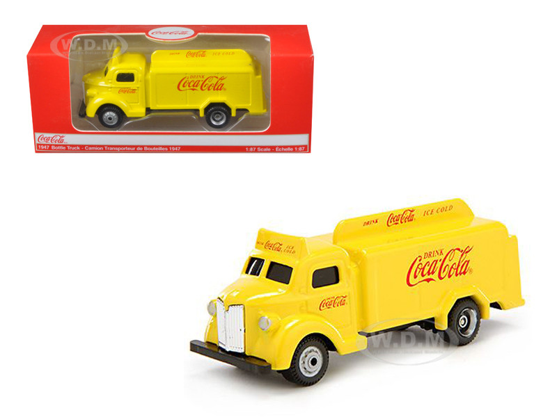 1947 Coca Cola Delivery Bottle Truck Yellow 1:87 model Motor City Classics