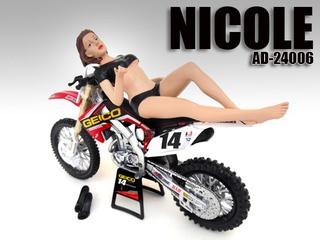 American Diorama 1:12 Model Nicole Figure / Figurine For 1:12 Scale Motorcycles by American Diorama