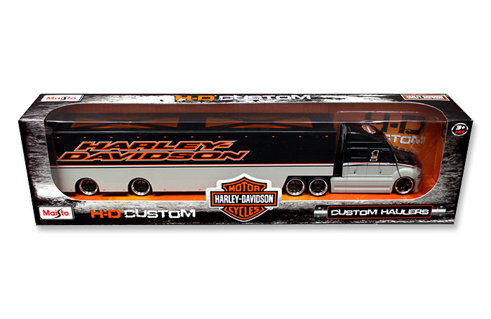 Harley Davidson Custom Hauler Trailer Grey 1/64 Diecast Model by Maisto