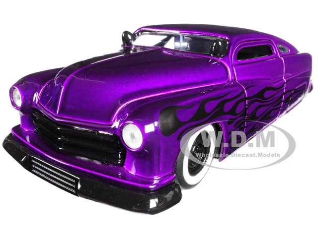 1951 Mercury Purple with Flames Big Time Kustoms 1/24 Diecast