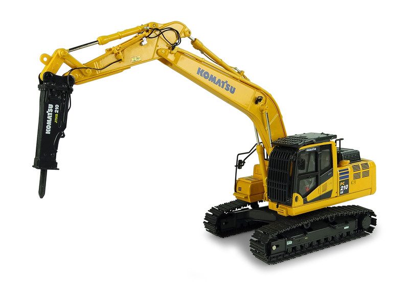 Komatsu PC210LC-11 Tracked Excavator Hammer Drill 1/50 Diecast