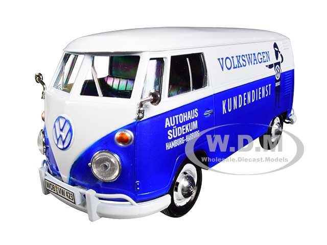 Volkswagen Type 2 (T1) Delivery Van Autohaus Sudekum "Kundendienst" Candy and White 1:24 diecast model Motormax