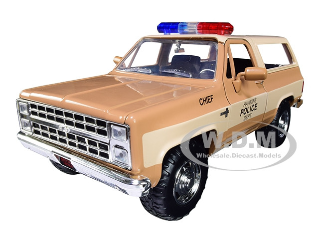 Hoppers Chevrolet Blazer with Police Badge Hawkins Police Dept Stranger Things 2016 TV Series 124 Diecast Model Car by Jada Hoppers Chevrolet Blazer with Police Badge Hawkins Police Dept Stranger Things 2016 TV Series 124 Diecast Model Car by Jada