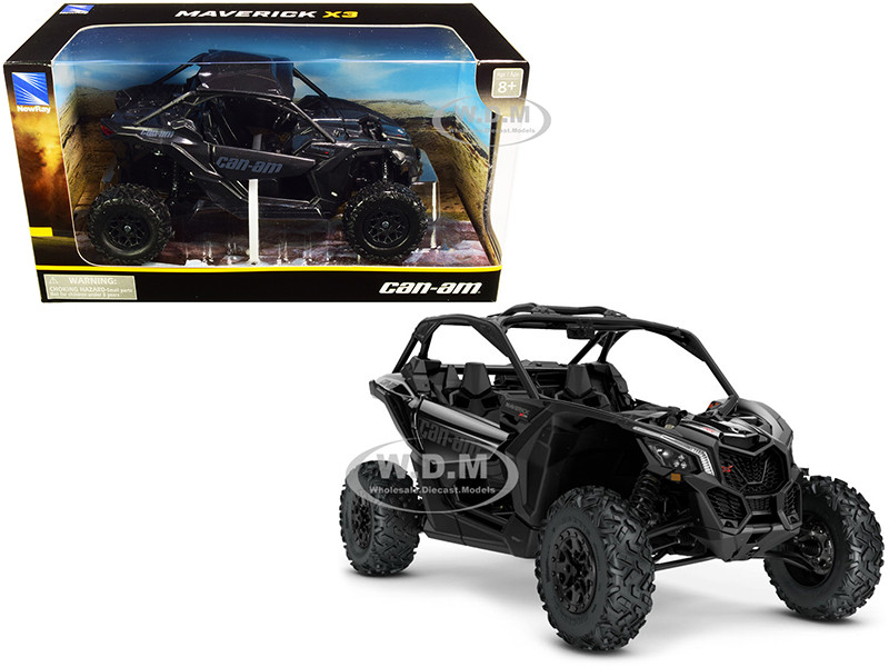 New Ray 1:18 CAN-AM Maverick X3 ATV Triple Black 1/18 Diecast Model by New Ray