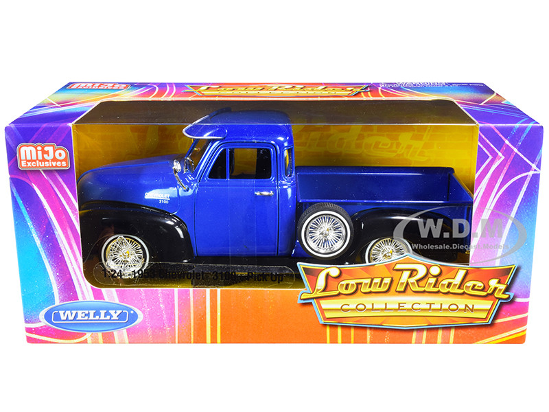 1953 Chevrolet 3100 Pickup Truck and "Low Rider Collection" Black 1:24 model Welly