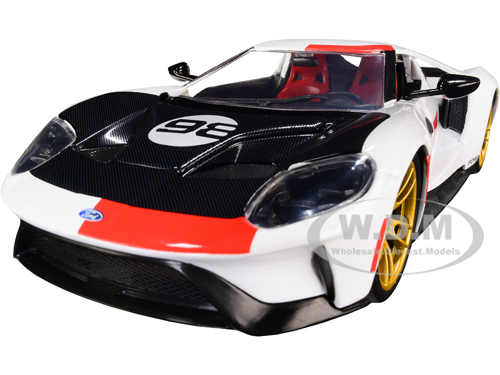2021 Ford Gt #98 "Heritage Edition" "Bigtime Muscle" Series White 1:24 diecast model Jada