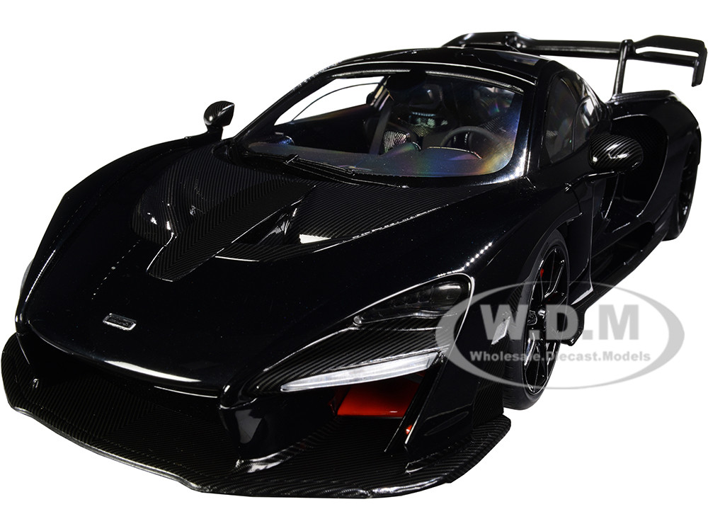 AUTOart 1:18 Mclaren Senna Stealth Cosmos Black with Carbon Accents 1/18 Model Car by Autoart