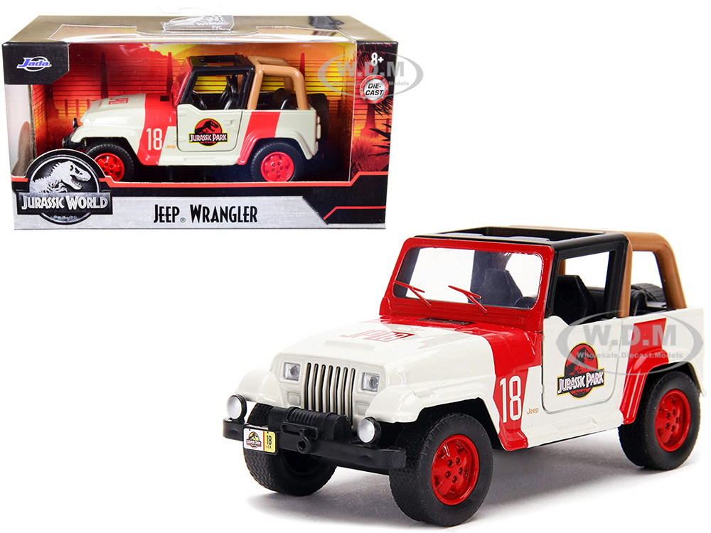 Jeep Wrangler #18 "Jurassic Park" and "Jurassic World" Red 1:32 model Jada